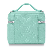 Louis Vuitton Micro Vanity Lagon Nacré Turquoise zip argent logo icône