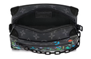 Louis Vuitton Mini Soft Trunk Monogram Eclipse Foliage en toile enduite Monogram, coloris Foliage avec finitions métalliques noir mat.