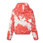 Louis Vuitton Monogram Bandana Windbreaker Orange/White, coupe-vent orange et blanc à motif Monogram Bandana avec fermeture zippée.