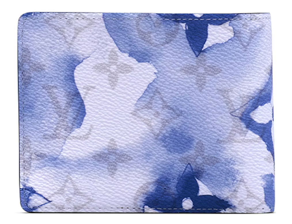 Louis Vuitton Multiple Wallet Watercolor Blue Logo icône 