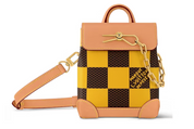 Louis Vuitton Nano Steamer Damier Pop Jaune , marron , beige , compacte , vu de face