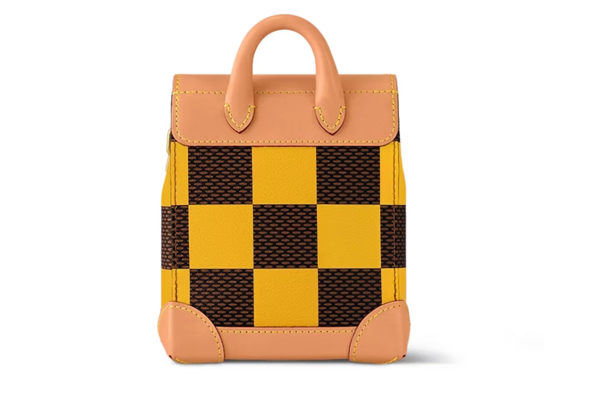 Louis Vuitton Nano Steamer Damier Pop Jaune vue de dos
