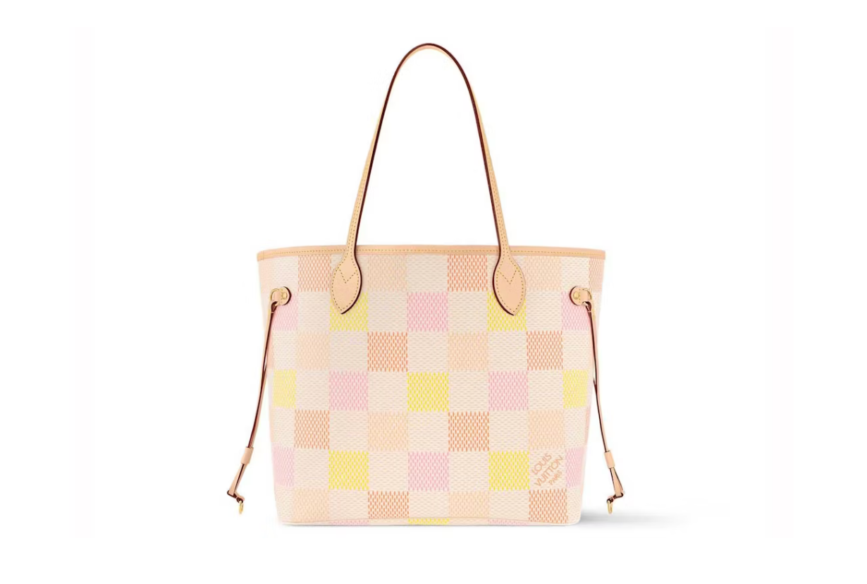 Sac cabas Louis Vuitton Neverfull en toile monogram – grand classique de luxe, vue de dos 