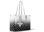 Louis Vuitton OnTheGo MM Frost Gardiant Silver dégradé argent noir sac logo icône 