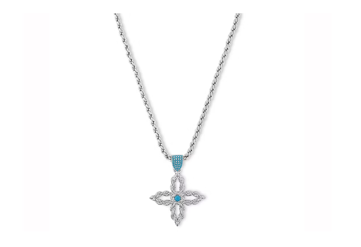 Louis Vuitton Pendentif LV Fleur Corde Argenté