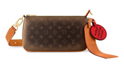 Louis Vuitton Pochette Accessories XL Monogram Dust cuir marron logo icône 