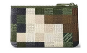Pochette clés Louis Vuitton en toile Damoflage verte, motif Damier revisité avec détails métalliques polis et format compact.