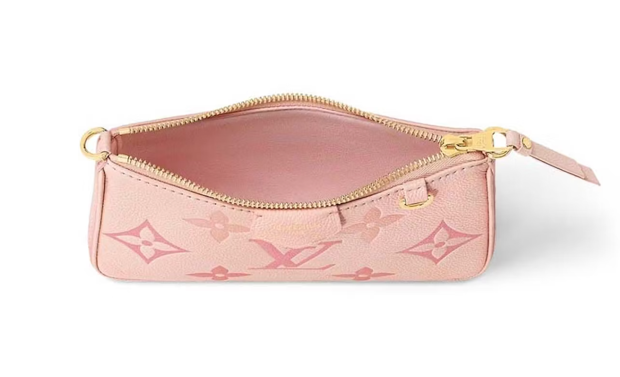 Louis Vuitton Pochette Facile Dégradé Rose intérieur or chaine logo zip intérieur