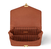 Louis Vuitton Pochette Metis Cognac intérieur cuir or logo icône