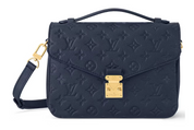 Louis Vuitton Pochette Metis Navy bleu or sac à main logo icône