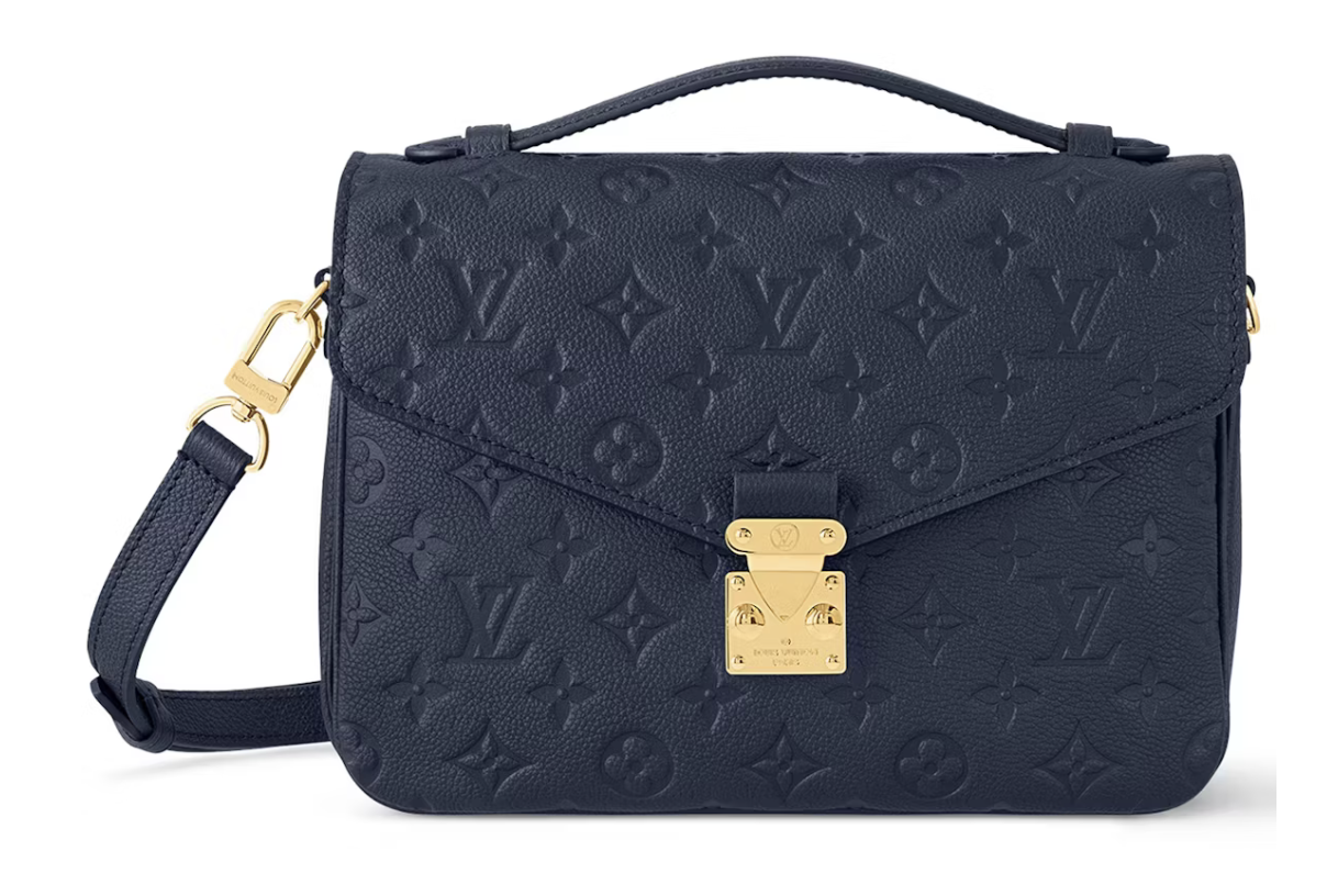 Louis Vuitton Pochette Metis Navy bleu or sac à main logo icône