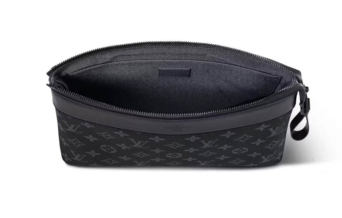 Louis_Vuitton_Pochette_Voyage_Souple_Monogram_Eclipse noir zip logo icône intérieur