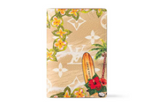PORTE-FEUILLE Louis Vuitton Pocket Organizer, beige et blanc, planche de surf, vue de face