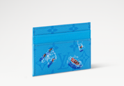Louis Vuitton Pool Double Card Case Blue Lagoon, porte-cartes de luxe Louis Vuitton bleu Blue Lagoon avec format compact et finitions haut de gamme.