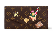 Louis Vuitton Portefeuille Sarah Monogramme/Candy Rouge , marron , monogramme marron , vue de face