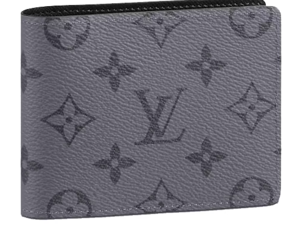 Louis Vuitton Portefeuille Slender Monogram Eclipse Reverse logo icône gris 