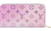 Louis Vuitton Portefeuille Zippy Sunrise Pastel bleu rose dégradé violet pastel