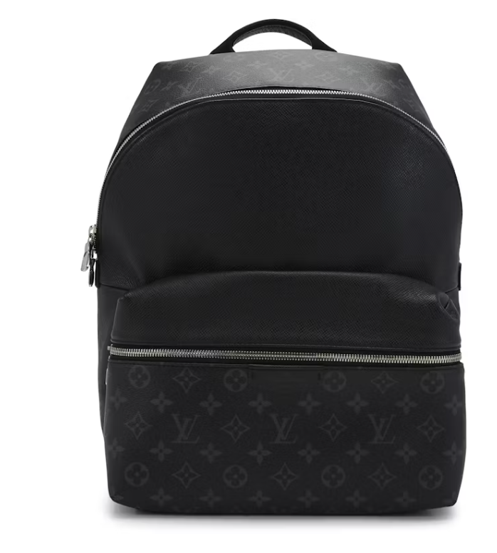 Louis Vuitton Sac à dos Discovery Monogram Eclipse Taiga PM Noir logo icône noir 