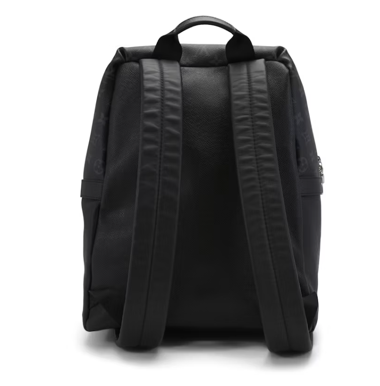 Louis Vuitton Sac à dos Discovery Monogram Eclipse Taiga PM Noir dos bretelle logo noir sombre 