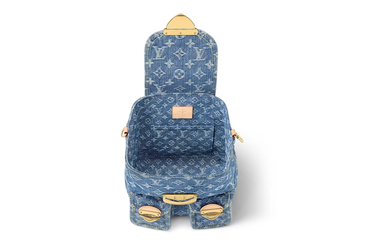 Louis Vuitton Sac à dos Venice Monogram Bleu denim , vue de l'intérieurs 