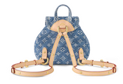 Louis Vuitton Sac à dos Venice Monogram Bleu denim , bleu , jean , pictogramme blanc , vue de dos