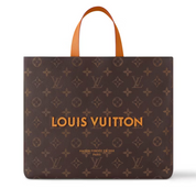 Louis Vuitton Shopper Tote orange cuir icône logo 