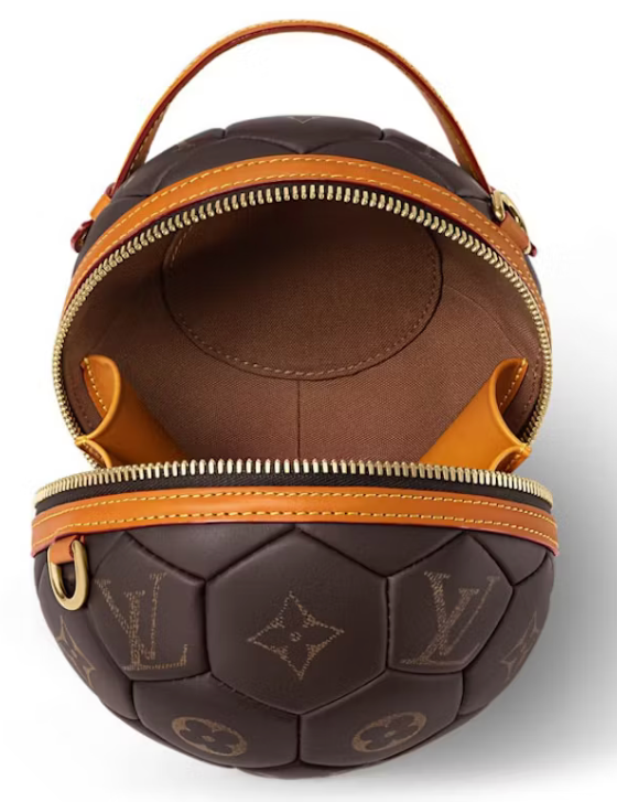 Louis Vuitton Soccer Ball Bag Monogram intérieur cuir orange logo sac à main