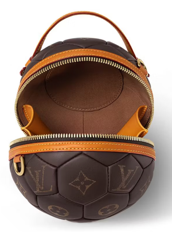 Louis Vuitton Soccer Ball Bag Monogram intérieur cuir orange logo sac à main