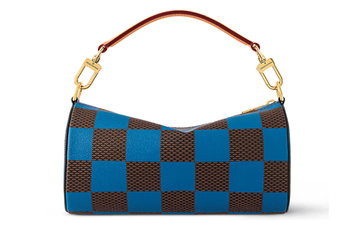 Louis Vuitton Soft Polochon PM Damier Pop Bleu , vu de dos