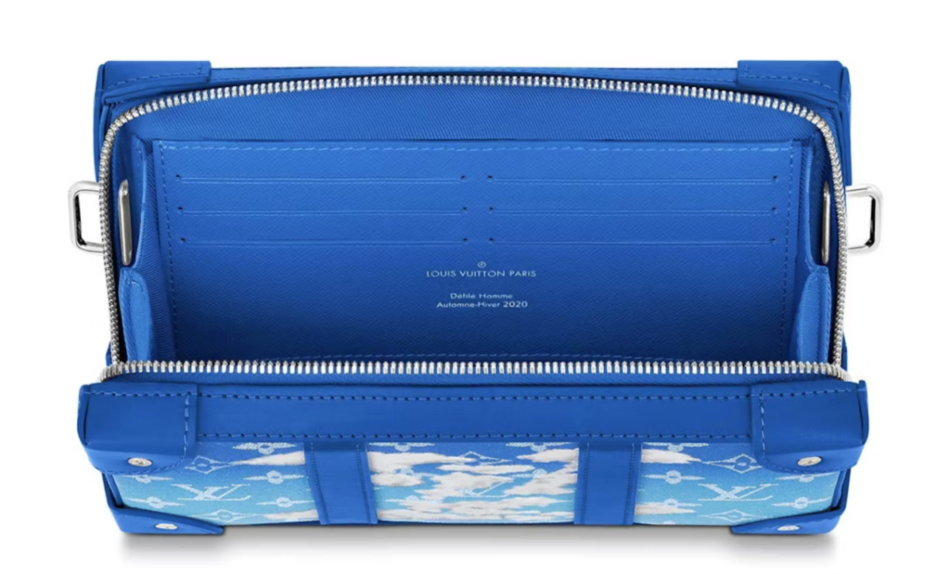 Louis Vuitton Soft Trunk Wallet (6 Card Slot) Clouds Monogram Blue intérieur