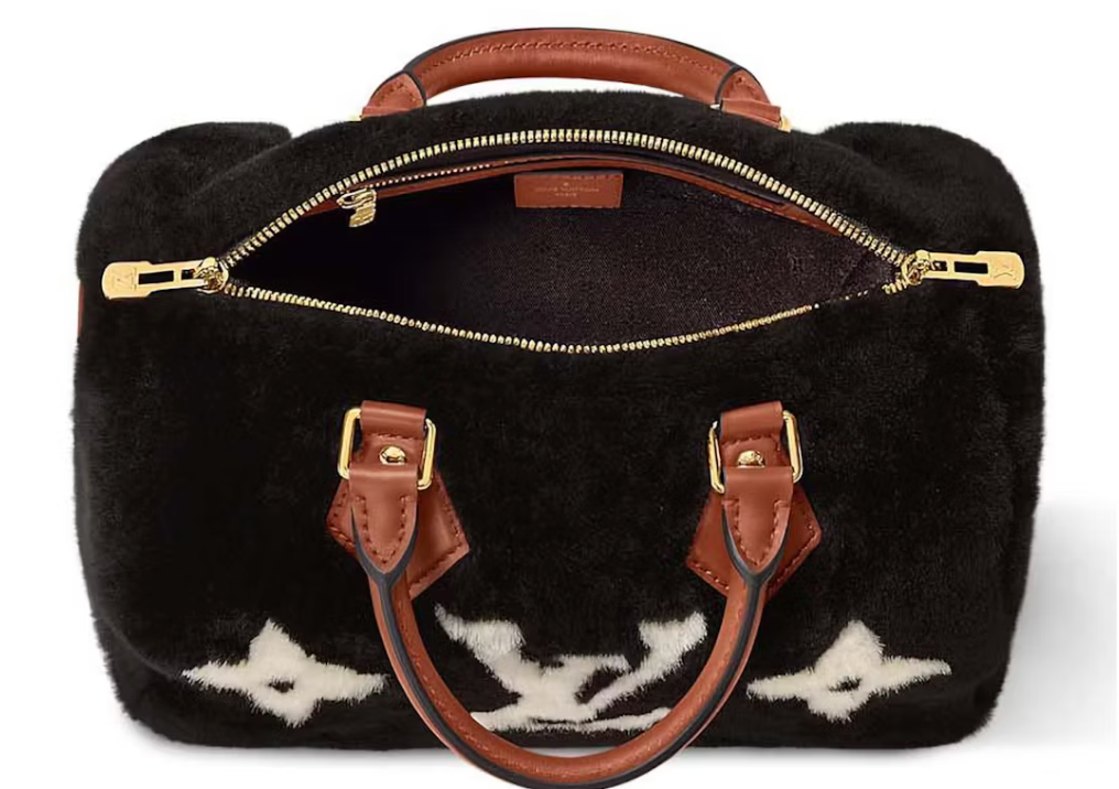 Louis Vuitton Speedy Bandouliere 25 Bicolor Chocolate/Cream intérieur cuir doux logo blanc icône 