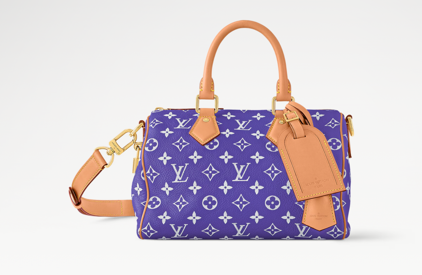 Louis Vuitton Speedy P9 Bandoulière 25 Améthyste, sac de luxe Louis Vuitton violet au format compact avec bandoulière amovible et finitions haut de gamme.