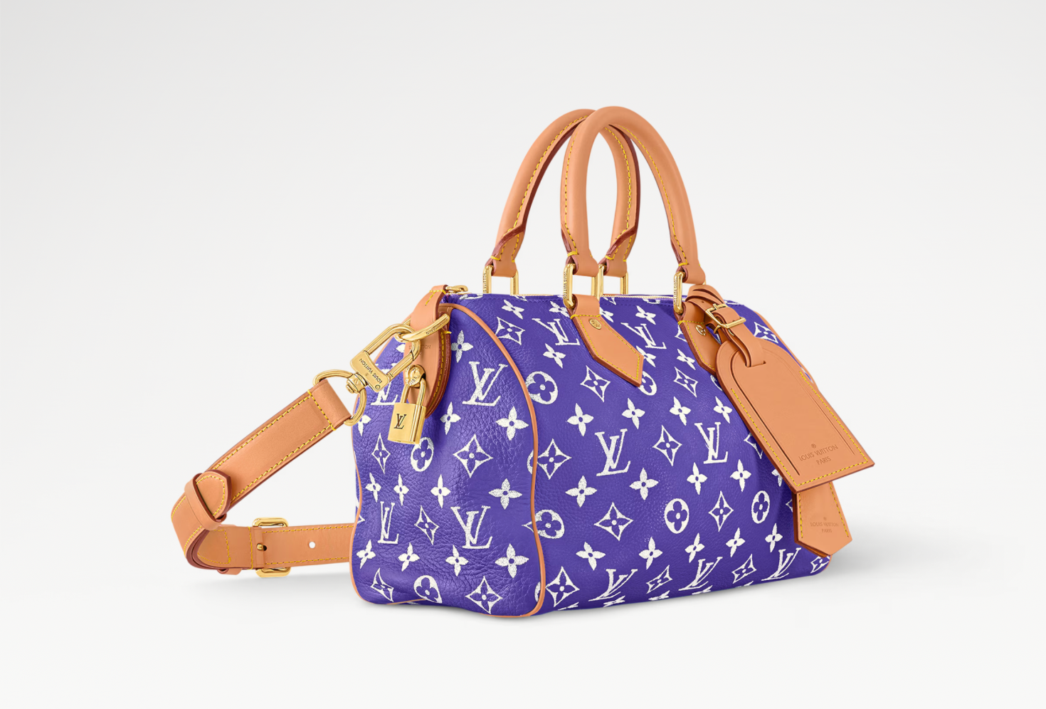 Louis Vuitton Speedy P9 Bandoulière 25 Améthyste, sac de luxe Louis Vuitton violet au format compact avec bandoulière amovible et finitions haut de gamme.