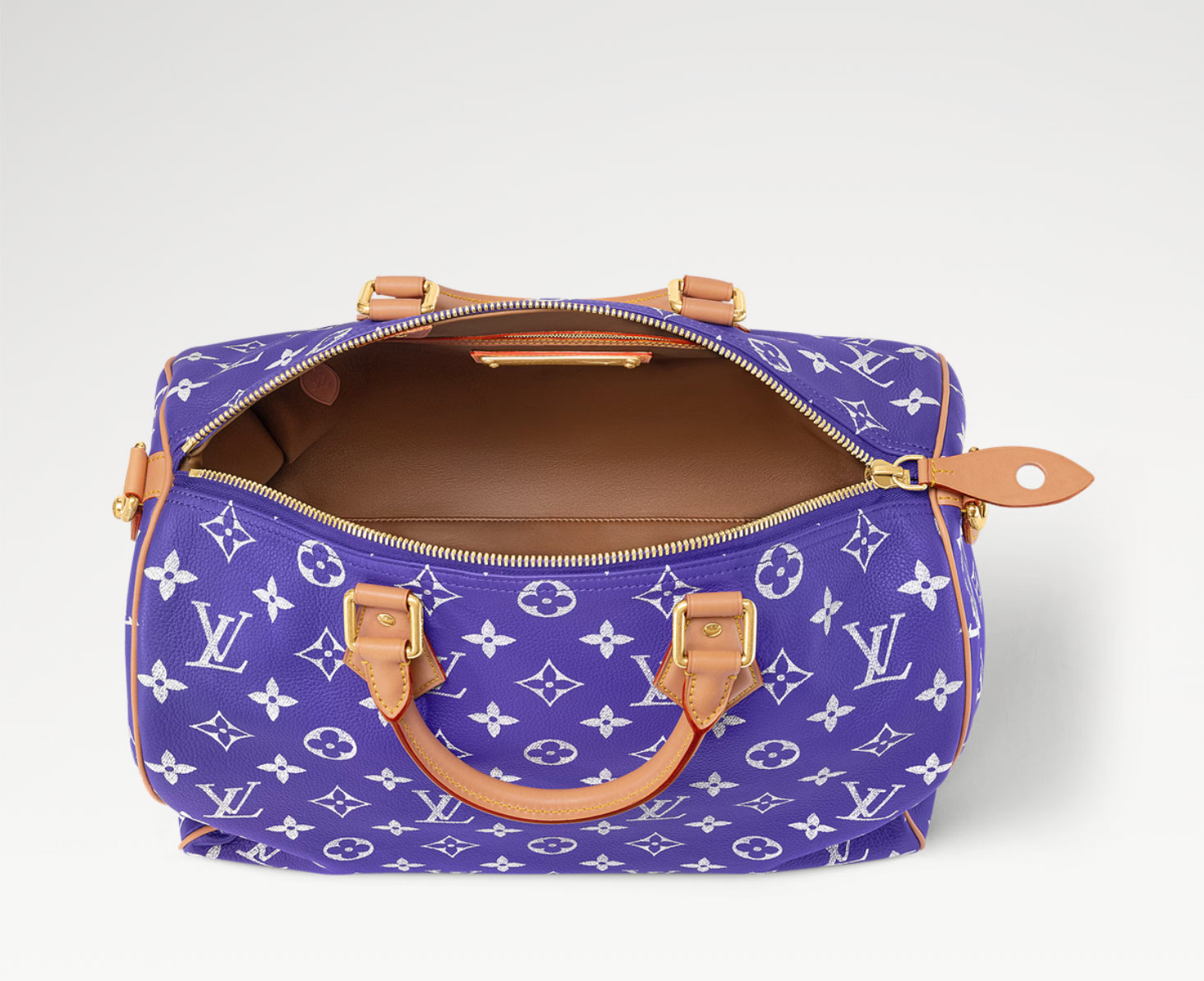 Louis Vuitton Speedy P9 Bandoulière 40 Améthyste, sac de luxe Louis Vuitton violet avec grand format, bandoulière amovible et finitions haut de gamme.