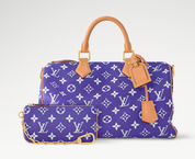 Louis Vuitton Speedy P9 Bandoulière 40 Améthyste, sac de luxe Louis Vuitton violet avec grand format, bandoulière amovible et finitions haut de gamme.