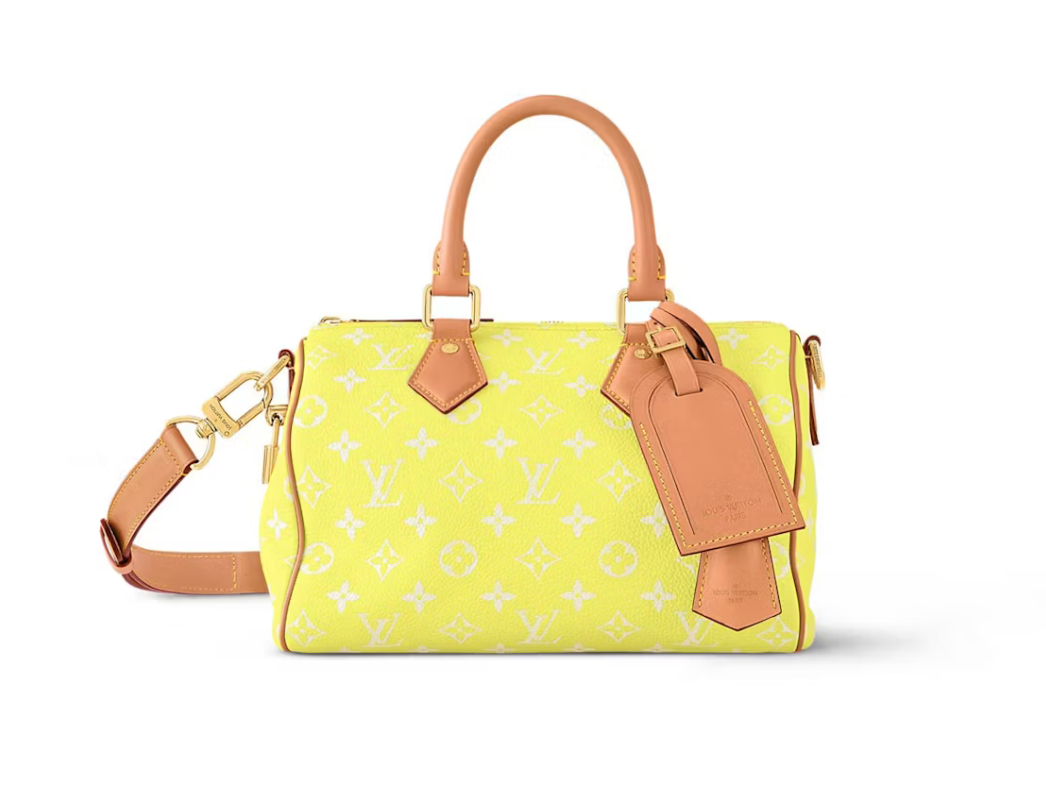 Louis Vuitton Speedy P9 Bandouliere 25 Lemonade Yellow citron blanc logo icône cuir