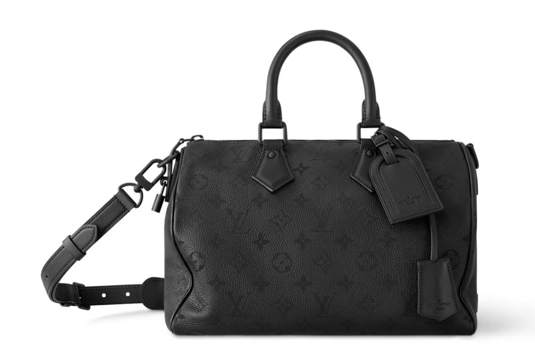 Louis Vuitton Speedy P9 Bandouliere 30 Ultra Black logo icône sac 