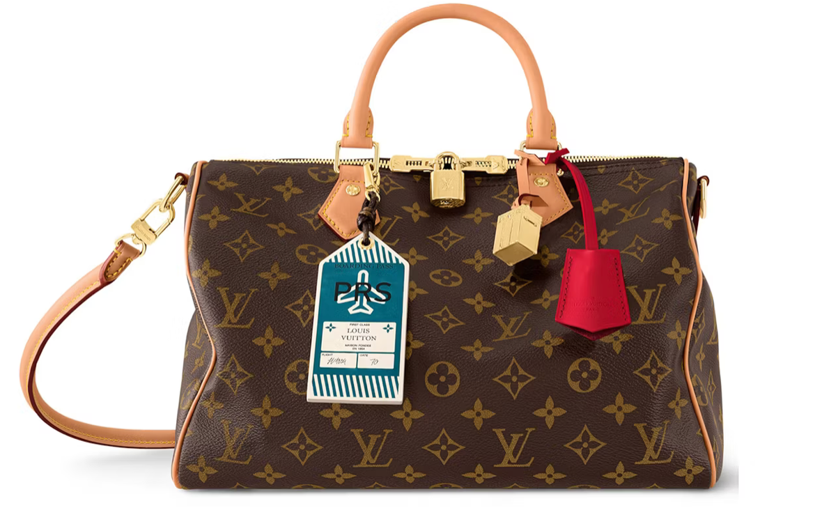 Louis Vuitton Speedy Soft 30 Crafty logo icône voyage rouge cuir 