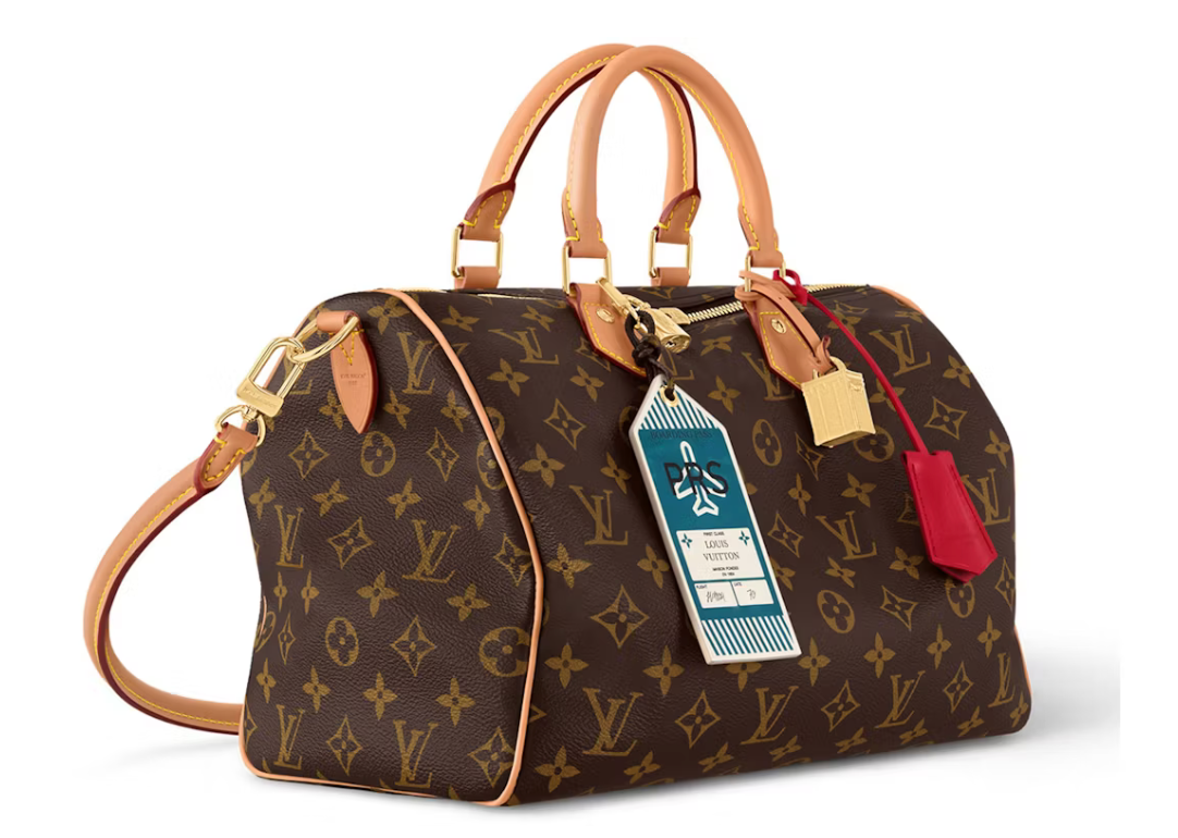 Louis Vuitton Speedy Soft 30 Crafty voyage cuir rouge avion bagage cuir 