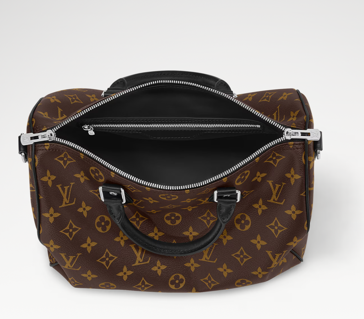 Louis Vuitton Speedy Soft 30 Dark, sac de luxe Louis Vuitton à silhouette souple avec coloris Dark, bandoulière amovible et finitions premium.