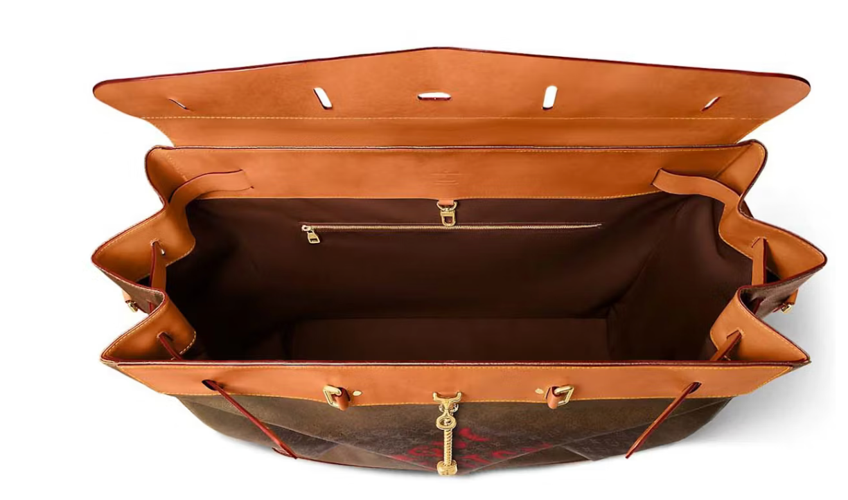 Louis Vuitton Steamer 65 Monogram Dust marron orange cuir intérieur