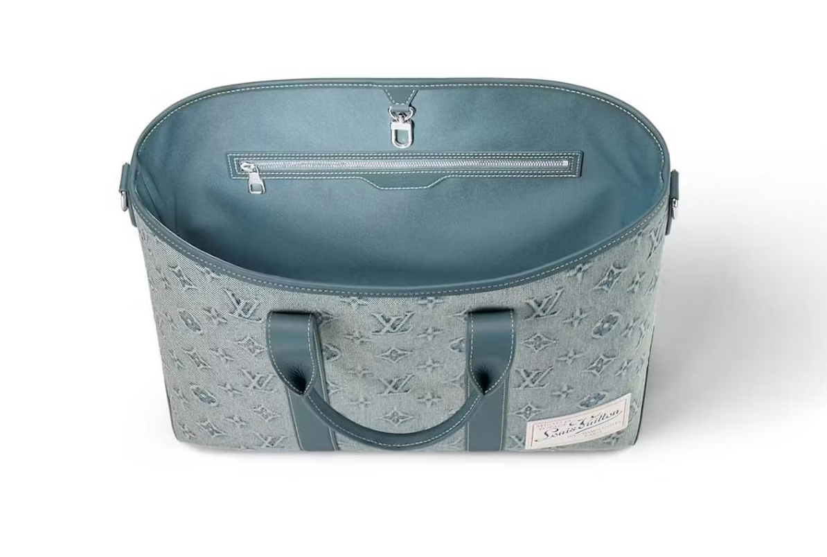 Louis Vuitton Weekend Tote NM Toile enduite Monogram Washed Denim