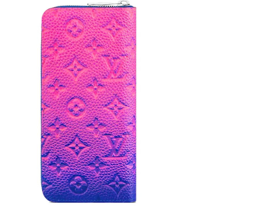 Louis Vuitton Zipper Wallet Vertical Taurillon Illusion Blue/Pink