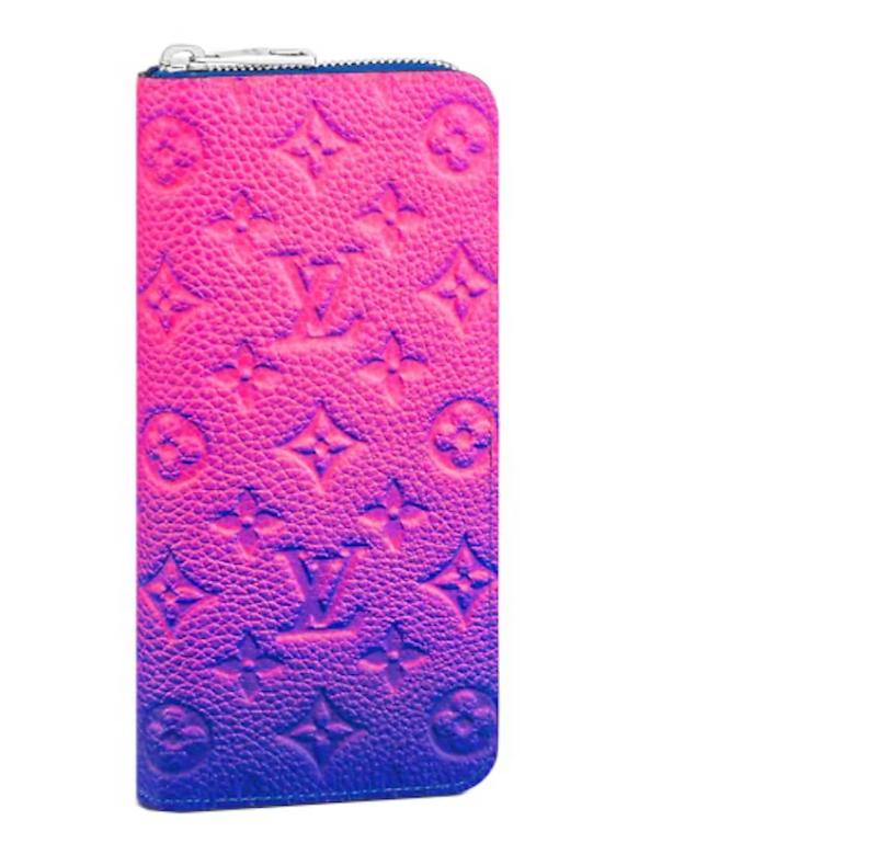 Louis Vuitton Zipper Wallet Vertical Taurillon Illusion Blue/Pink