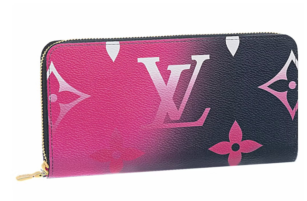 Louis Vuitton Zippy Wallet Midnight Fuchsia dégradé rose noir violet logo icône