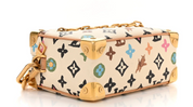 Louis Vuitton by Tyler, the Creator Mini Soft Trunk Vanilla Craggy Monogram en toile enduite crème à motif Craggy Monogram et détails dorés.
