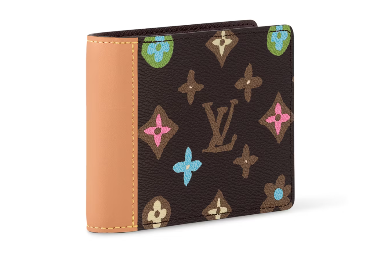 Louis Vuitton by Tyler, the Creator Multiple Wallet Chocolate Craggy Monogram, portefeuille compact marron Louis Vuitton avec motif Craggy Monogram.