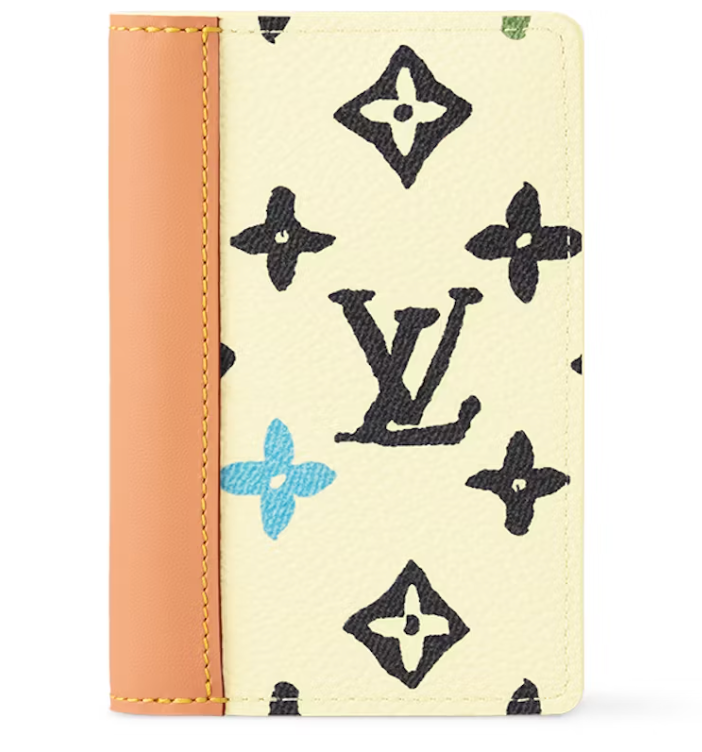 Louis Vuitton par Tyler, The Creator Organisateur de poche Vanilla Craggy Monogram blanc crème noir bleu logo icône