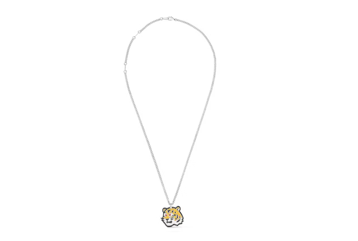 Louis Vuitton x Nigo Collier à pendentifs,  en forme de tigre Argenté