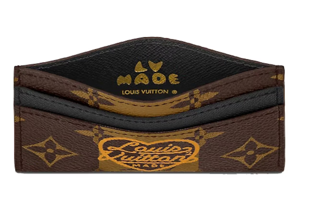 Louis Vuitton x Nigo Porte-cartes double Monogram Stripes Marron